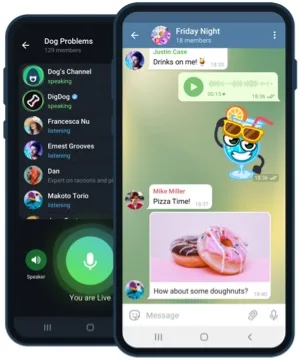 Preview do Telegram para Android em português