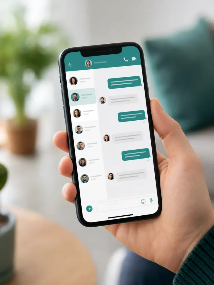 Telegram no iOS — iPhone com widgets e Face ID