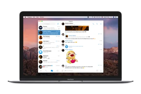 Preview do Telegram para macOS em português