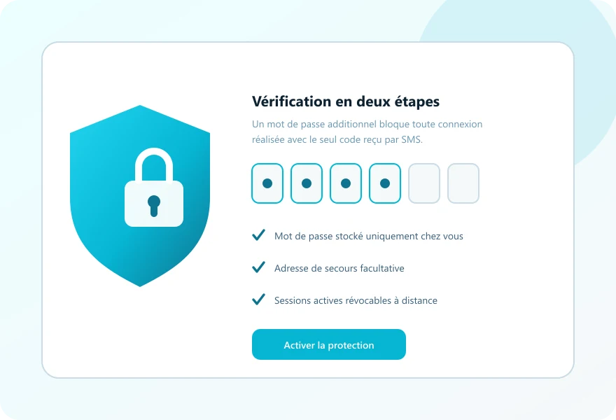 Ative a verificação em duas etapas